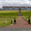 Police Scotland officers outside Turnberry's hotel during Mr Trump's visit in May 2023. Picture: Robert Perry/Getty
