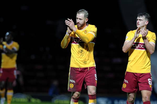 Motherwell's Kevin van veen at full time against Livingston.  (Photo by Alan Harvey / SNS Group)