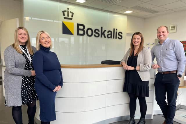 L-R: Abigail Hastie (global competence and training advisor), Natalie Carroll (global competence and training manager), Kay Robertson (head of training management services), Stephen Ferguson (interim head of commercial).