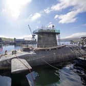 The Vanguard-class submarine HMS Vigilant, one of the UK's four nuclear warhead-carrying submarines, at Faslane. Picture: James Glossop/pool/AFP via Getty Images