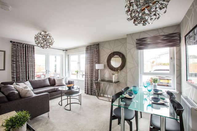 Apartments with at the new Calderwood Village development by Dundas Estates are on the market for £97,500 to £136,000
