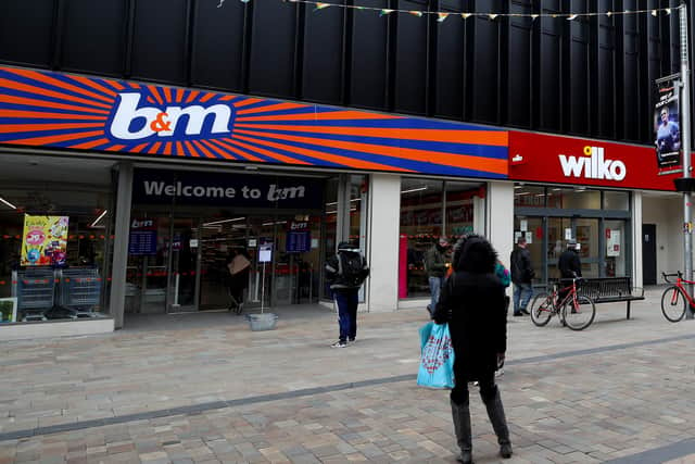 B&M has become a familiar sight on UK high streets and retail parks. Picture: Nick Potts/PA Wire