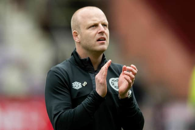 Hearts' interim manager Steven Naismith needs a near flawless end to the season to stand a chance of overhauling Aberdeen to claim a third place finish. (Photo by Mark Scates / SNS Group)