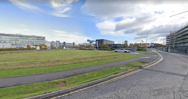 The attack took place in the Festival Park area at Pacific Quay in Glasgow.