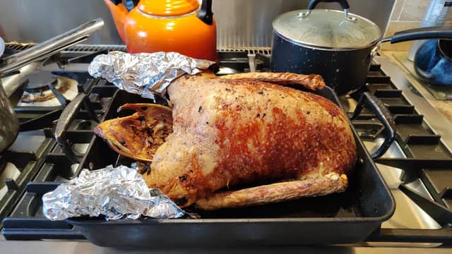 Last year's goose, just out of the oven. Picture: Will Slater