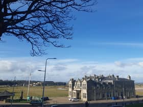 Normally a hive of activity, even on a Sunday when the Old Course is closed, the area around the R&A Clubhouse in St Andrews lies eerily quiet on Sunday due to Covid-19 lockdown restrictions.
