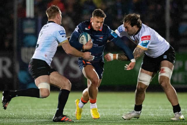 Edinburgh fly-half Charlie Savala and his team-mates found it hard to break past their Glasgow Warriors counterparts.
