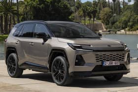 The new Toyota Rava4 PHEV looks chunky, with a new honeycomb-shaped grille