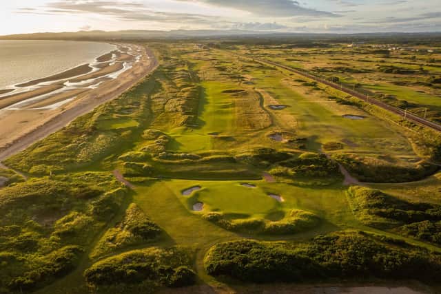 Guests at The Waterside Hotel, West Kilbride, Ayrshire have a choice of golf courses each with their own distinct character, including Western Gailes to the left, next to the sea, and Dundonald to the right of the railway line. Pic: Contributed
