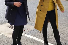 First Minister of Scotland and SNP leader Nicola Sturgeon and Anum Qaisar-Javed in Airdrie during campaigning for the Airdrie and Shotts by-election.