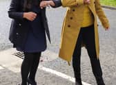 First Minister of Scotland and SNP leader Nicola Sturgeon and Anum Qaisar-Javed in Airdrie during campaigning for the Airdrie and Shotts by-election.