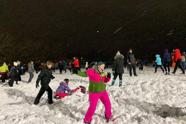 'Scotland's biggest snowball fight' has taken place in Inverurie, Aberdeenshire. Picture: RMR Creative Media / SWNS