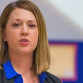 Jenny Gilruth speaking to Auchmuty High School pupils in 2017