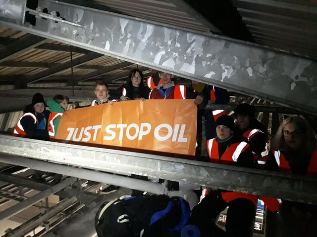 The activists said they are taking action in support of their demand that the UK Government ends new oil and gas projects in the UK.