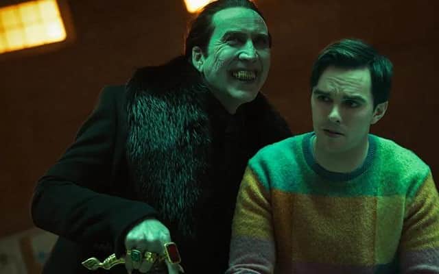 Nic Cage and Nicholas Hoult star in Renfield.