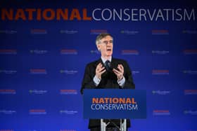 Conservative MP Jacob Rees-Mogg speaks at the National Conservatism Conference in London (Picture: Leon Neal/Getty Images)