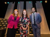 (left to right) Ash Regan, Kate Forbes and Humza Yousaf taking part in the SNP leadership hustings at Eden Court, Inverness.