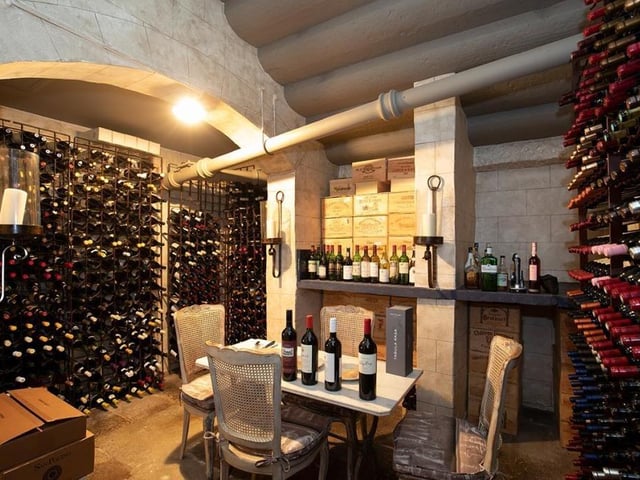 Wine cellar.