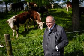 Liberal Democrat leader Sir Ed Davey during a visit to Treflach Farm in Treflach, Shropshire. Picture: Jacob King/PA Wire