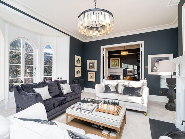 Exterior: The property’s walled garden is an exceptionally private space which includes neat lawns, sheltered seating areas, and ample parking.
Contact: Rettie & Co.