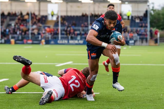 Scotland Sevens winger Jake Henry looked sharp for Edinburgh, scoring a try in the defeat by London Scottish. (Photo by Ross Parker / SNS Group)