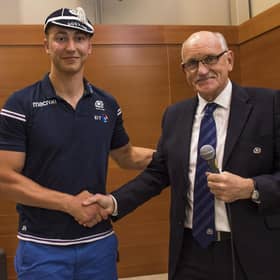 Jamie Ritchie with then Scottish Rugby Union president Rob Flockhart after winning his first Scotland cap against Canada in 2018.  (Picture: SNS Group / SRU Gary Hutchison)