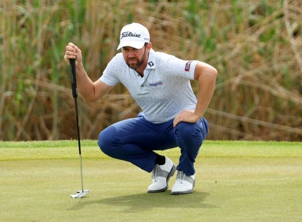 Scott Jamieson pictured lining up a putt in the ISPS Handa Championship in Tarragona, Spain, earlier in the year. Picture: Andrew Redington/Getty Images.