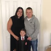 Elaine, Graham and Katie Paterson, who was diagnosed with a brain tumour in December 2020.