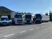 The convoy makes its way through Romania, on the way to Moldova.