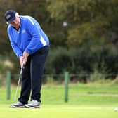 ST ANDREWS, SCOTLAND - SEPTEMBER 28: Martin Gilbert putts on the 8th hole during Day three of the Alfred Dunhill Links Championship at Carnoustie Golf Links on September 28, 2019 in St Andrews, United Kingdom. (Photo by Ross Kinnaird/Getty Images)