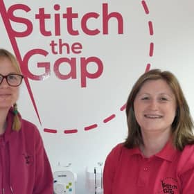 Amanda Stark (left) and Trish Papworth (right) co-founders of Stitch the Gap