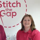Amanda Stark (left) and Trish Papworth (right) co-founders of Stitch the Gap