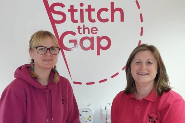 Amanda Stark (left) and Trish Papworth (right) co-founders of Stitch the Gap