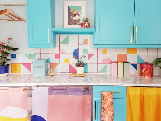 . Spread over three levels, The Pastel House is awash with vibrant shades including gold leafed stairs and distinctive pastel palettes in every room.