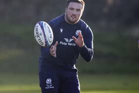 Zander Fagerson injured his hamstring playing for Glasgow Warriors but is now in good shape. (Photo by Craig Williamson / SNS Group)