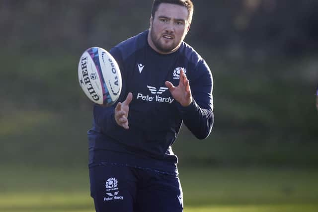 Zander Fagerson injured his hamstring playing for Glasgow Warriors but is now in good shape. (Photo by Craig Williamson / SNS Group)