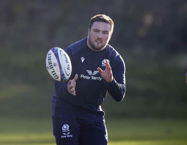 Zander Fagerson injured his hamstring playing for Glasgow Warriors but is now in good shape. (Photo by Craig Williamson / SNS Group)