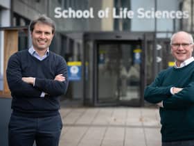 Professors Alessio Ciulli and Sir Mike Ferguson at the University of Dundee. Picture: Kenneth Malcolm
