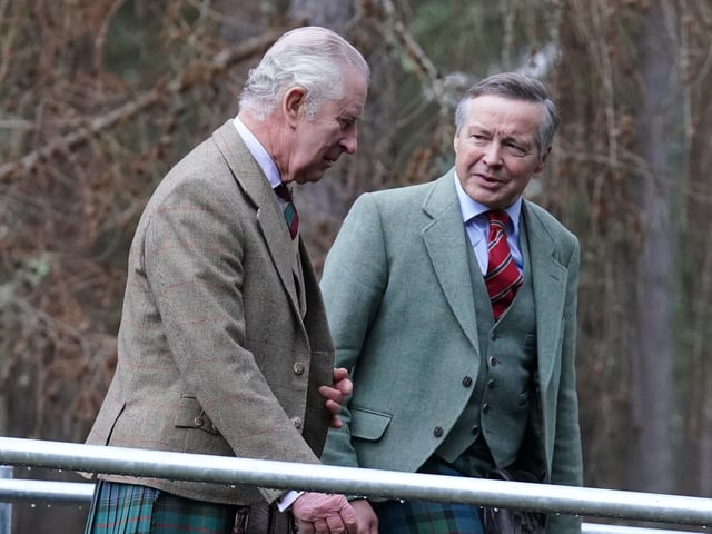 King Charles III tours the area.