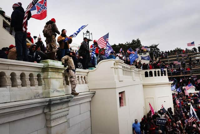 Thousands of Donald Trump supporters storm the United States Capitol building following a rally (Picture: Getty Images)