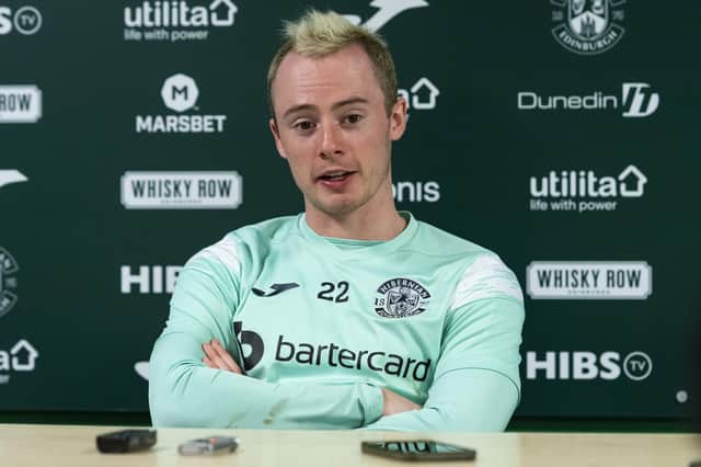 Harry McKirdy speaks to the media ahead of Hibs' match against Dundee United.
