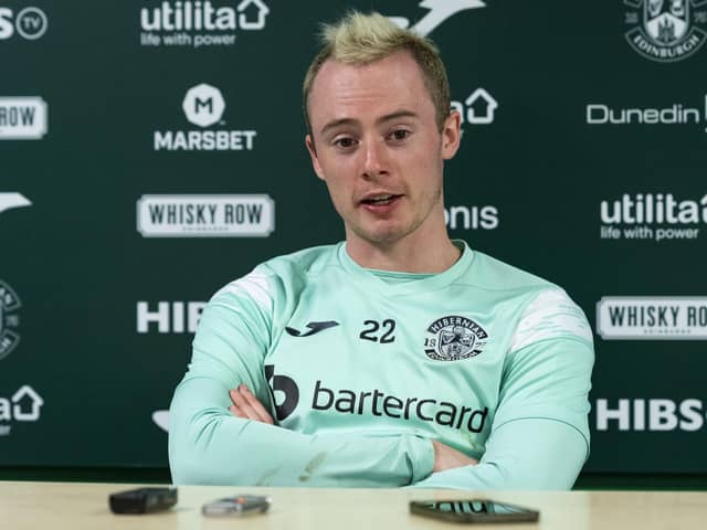 Harry McKirdy speaks to the media ahead of Hibs' match against Dundee United.