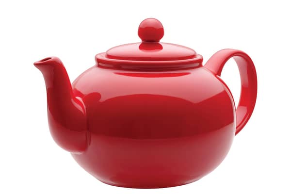Red teapot