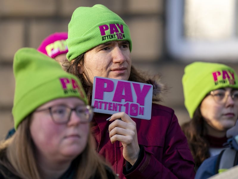 Scottish Government having dismissed the claim for 10% as “unaffordable”, Ms Sturgeon added: “I can’t create additional funding that we don’t have and I’ve tried to be really honest with unions across the public sector.
“We’re trying to be as fair as possible while maximising pay increases.”