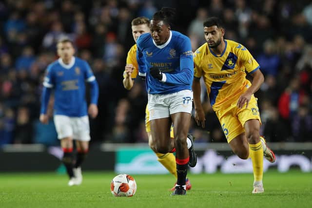 Joe Aribo's driving forward runs were a regular feature of Rangers' 2-0 Europa League win over Brondby at Ibrox on Thursday night. (Photo by Ian MacNicol/Getty Images)