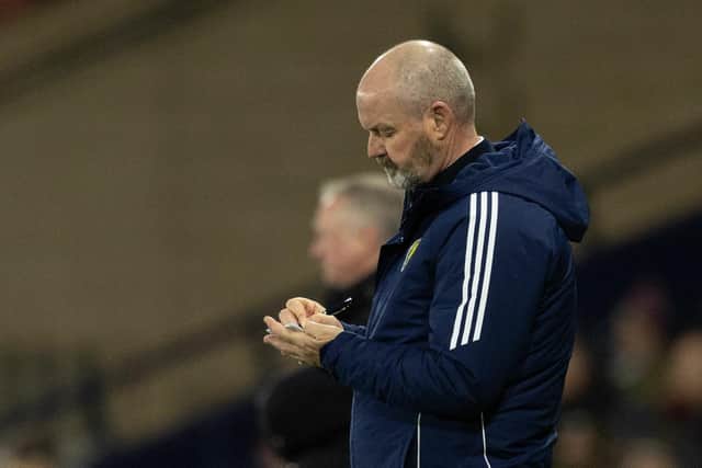 Steve Clarke, in the foreground, takes notes during Tuesday's defeat against Nothern Ireland while opposite number Michael O'Neill looks on - but what has the Scotland manager learned?  (Photo by Craig Foy / SNS Group)