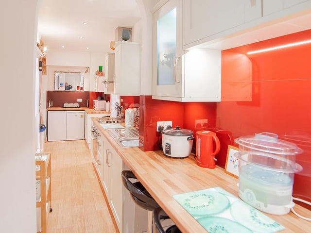Lower kitchen.