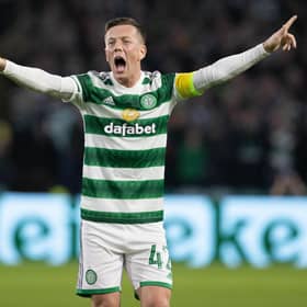 Celtic captain Callum McGregor directs his team-mates during the 3-0 defeat to Real Madrid. (Photo by Alan Harvey / SNS Group)