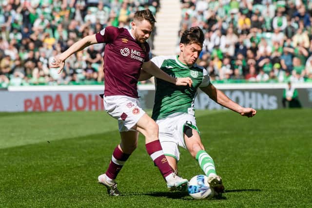 Joe Newell set the tone for Hibs in their win over rivals Hearts. (Photo by Mark Scates / SNS Group)