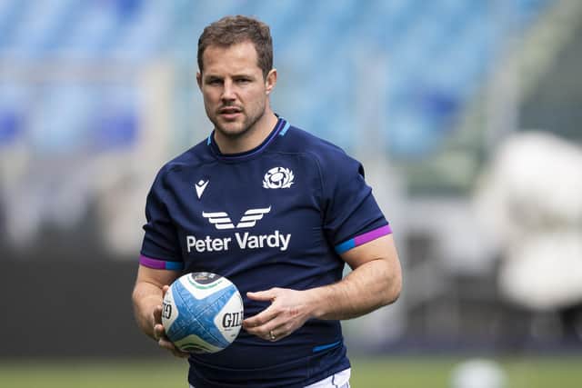 Scotland prop Allan Dell has signed for Glasgow Warriors. (Photo by Ross MacDonald / SNS Group)